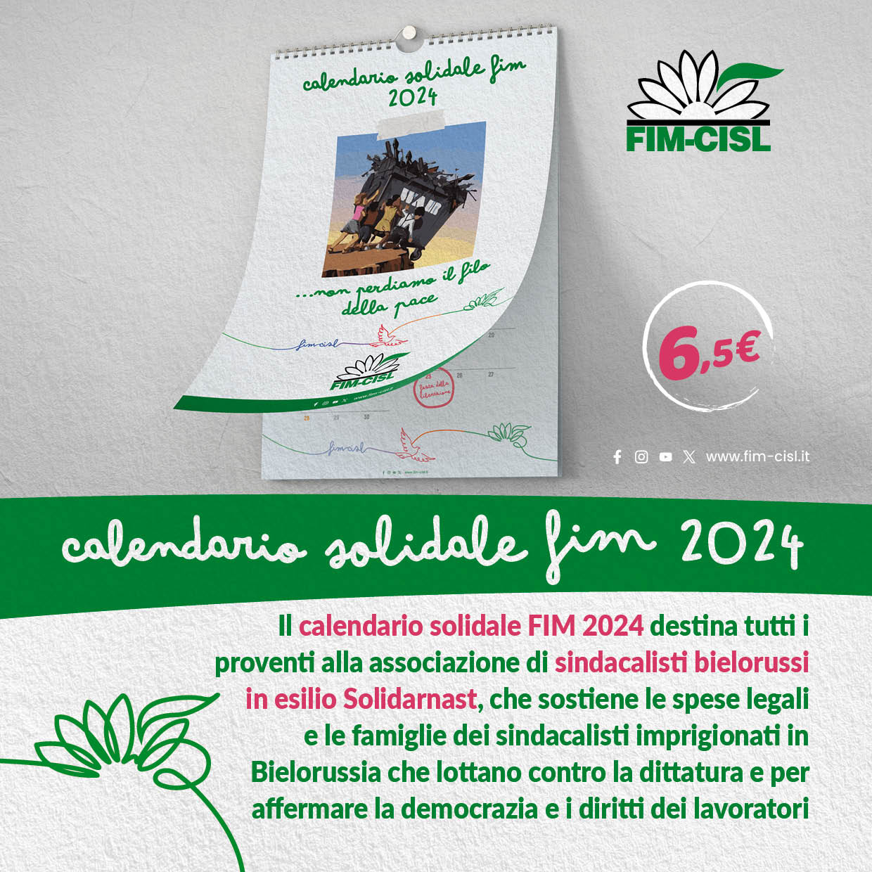 Calendario Solidale FIM CISL 2024
