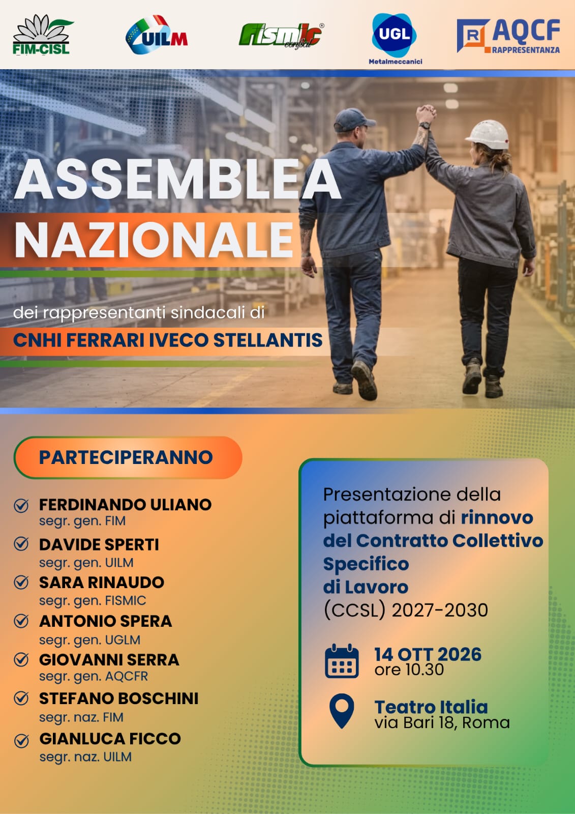 CCSL: DOMANI LA PRESENTAZIONE DELLA PIATTAFORMA PER IL RINNOVO DEL CONTRATTO